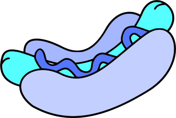 Hotdog Clipart 151 - Hot Dog For Coloring (600x402), Png Download