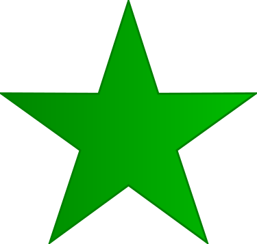 375px-esperanto Star - Svg - Green Star (375x357), Png Download