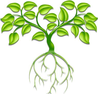 Tree Roots - Logo Del Planeta Tierra (381x367), Png Download