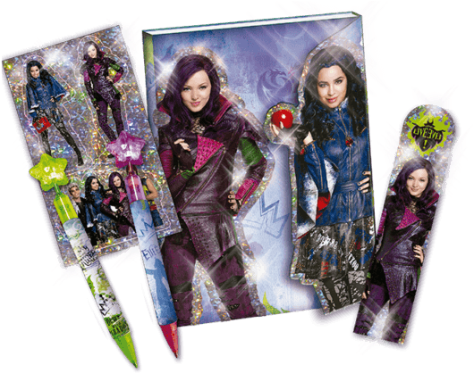 Catálogo De Juguetes De Los Descendientes - Cife Descendants Agenda Spiral Glitter With Accessories (600x418), Png Download