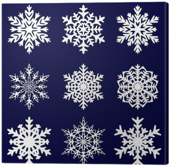 Vector Illustration - Snowflakes In A Row Blue Pillow, Throw Pillows,polyester, (400x400), Png Download