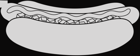 Hot Dog For Coloring (550x222), Png Download