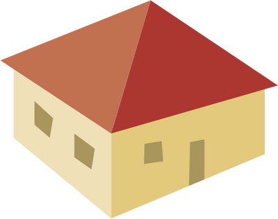 Ian Symbol Suburban House 1 - House (400x316), Png Download