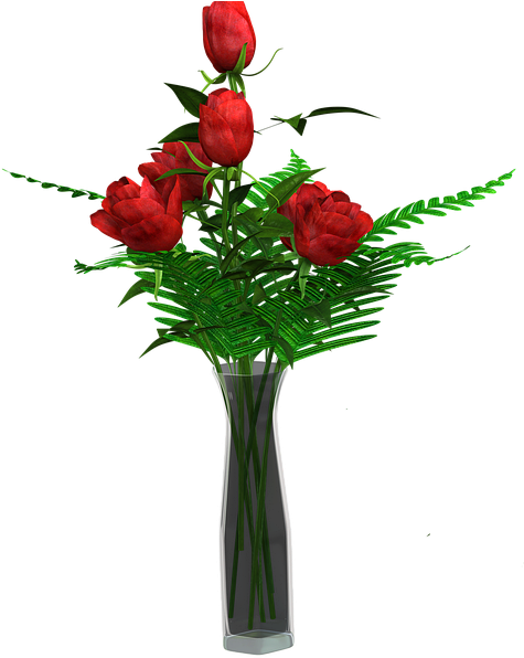 Flower - Vaso De Flor Png (489x600), Png Download