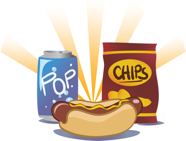 From North Jones To The Nations Free Community Hot - Hotdog And Chips Clipart (650x502), Png Download