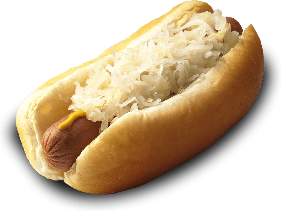 Clipart - Sauerkraut Mustard Hot Dog (902x678), Png Download