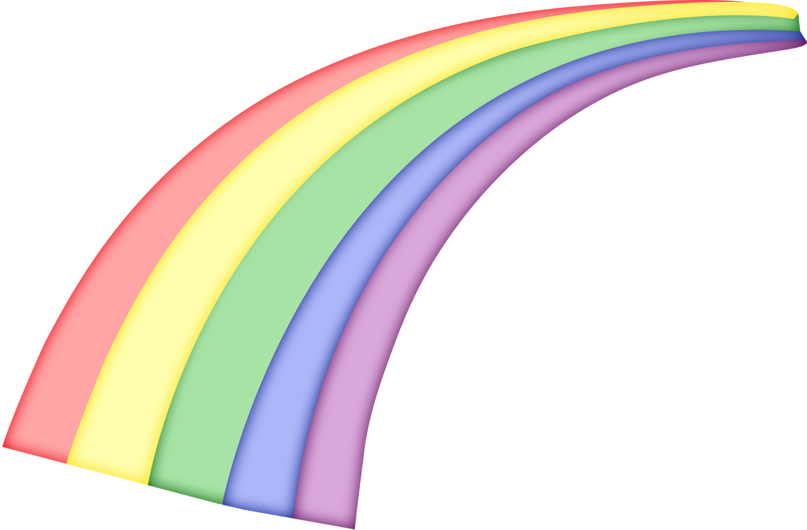 Imagen De Arco Iris - Pastel Rainbow Clip Art (1600x1051), Png Download