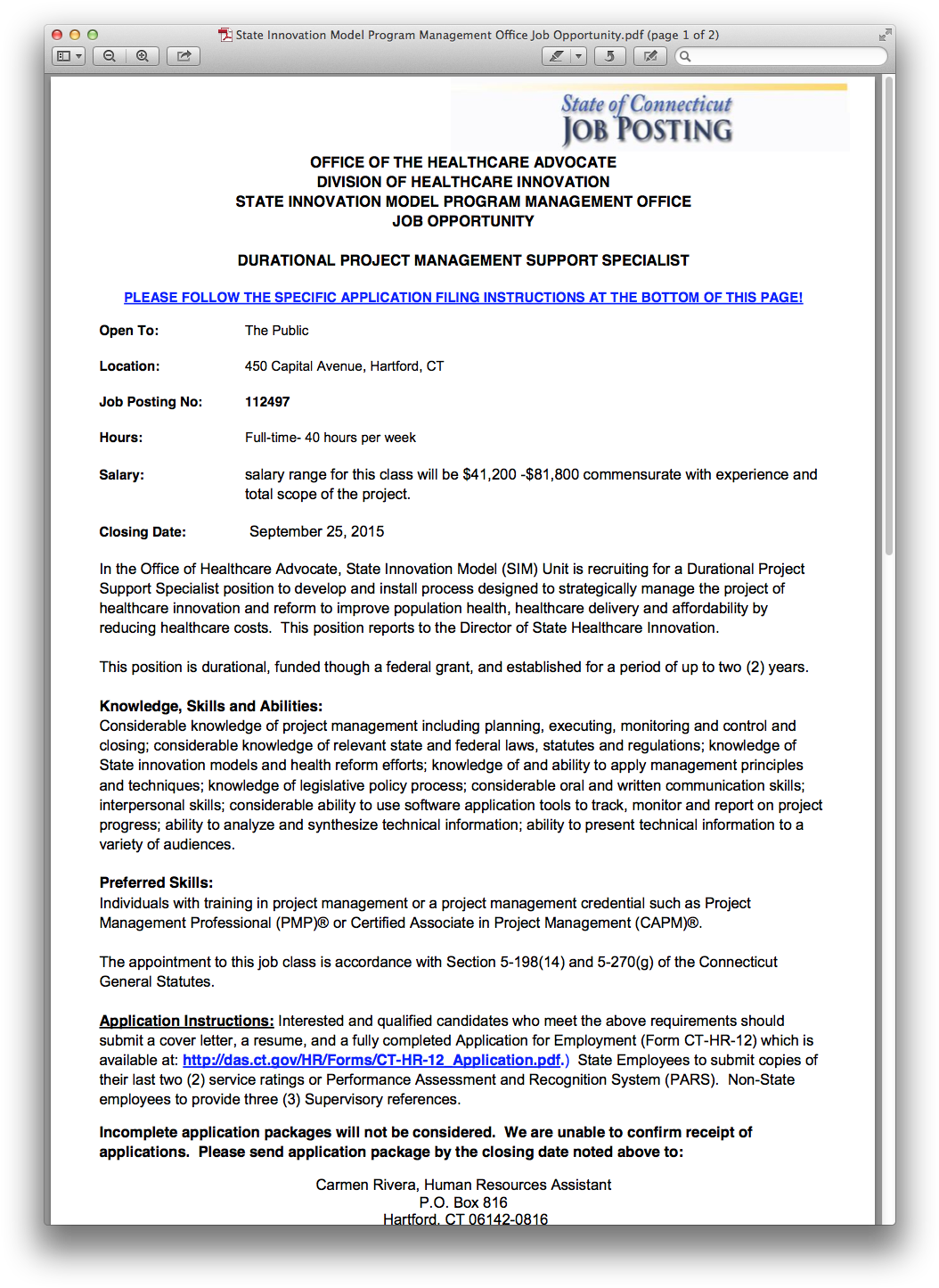 State Innovation Model Program Management Office Job - Cloud Computing (1069x1460), Png Download