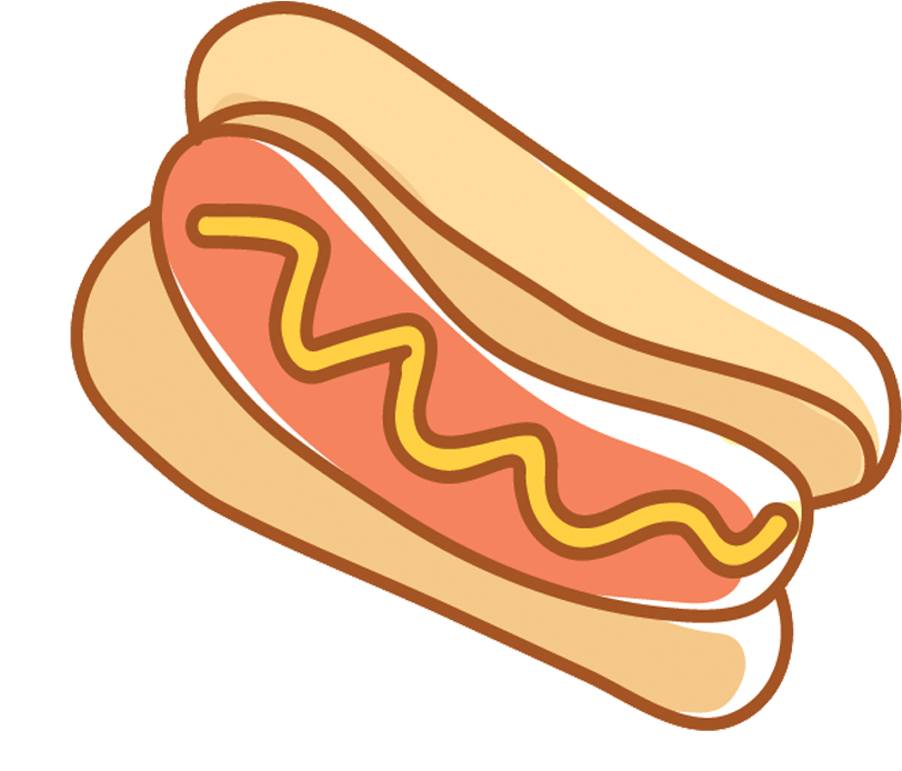 Hot Dog Bun Bread Clip Art - Susage In Bread Clip Art (1000x1000), Png Download