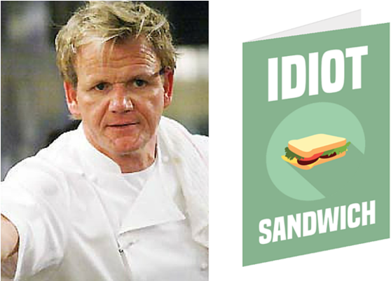 15 Of Gordon Ramsay's Best Insults As Greetings Cards - Gordon Ramsay Disgust (602x400), Png Download