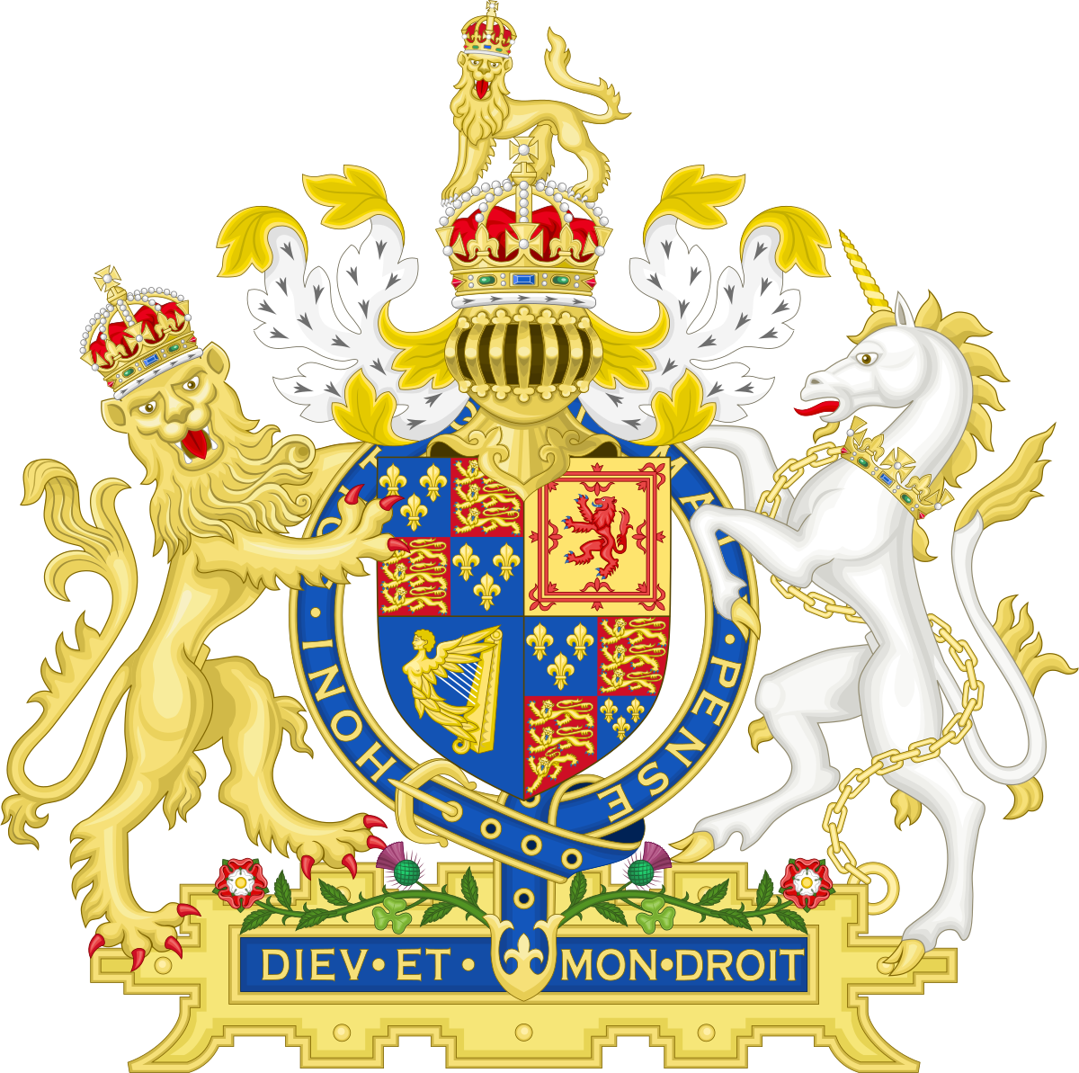 House Of Stuart - Scotland Unicorn And Lion (640x640), Png Download