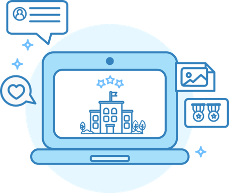 A List Of Schools Based On Profile, Passion, And Preference - Electric Blue (456x384), Png Download