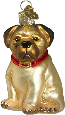 No Image Available For - Old World Christmas Pugsley Glass Ornament (516x516), Png Download