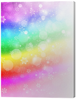 Cuadro En Lienzo Arco Iris De Fondo De Nieve De Navidad - Aurora (400x400), Png Download