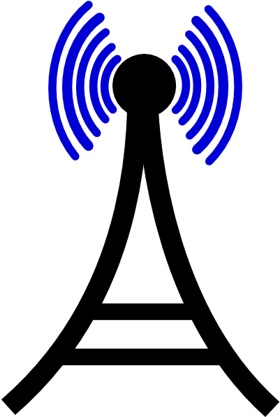 Cell Phone Tower Icon - Broadcasting Clip Art (408x600), Png Download