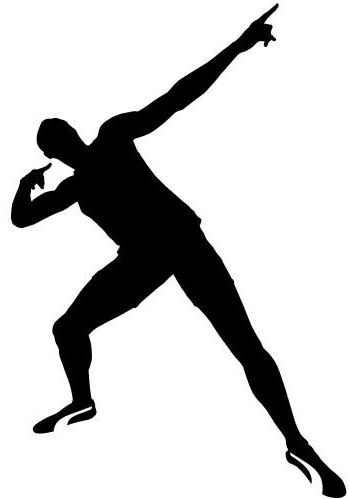 Usain Bolt Silhouette Transparent 349×499 - Usain Bolt Silhouette (349x499), Png Download