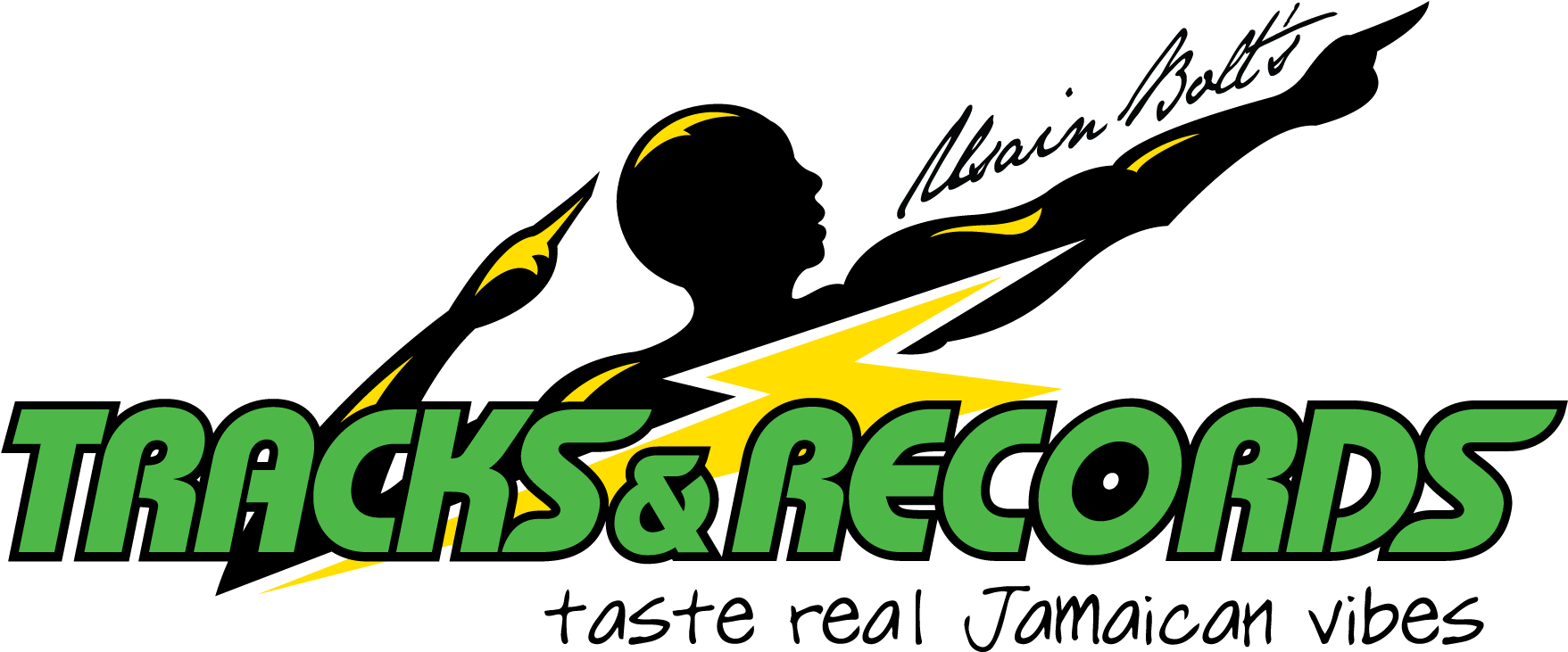 Usain Bolt's Tracks And Records Franchise - Usain Bolt Tracks And Records Logo (2000x954), Png Download