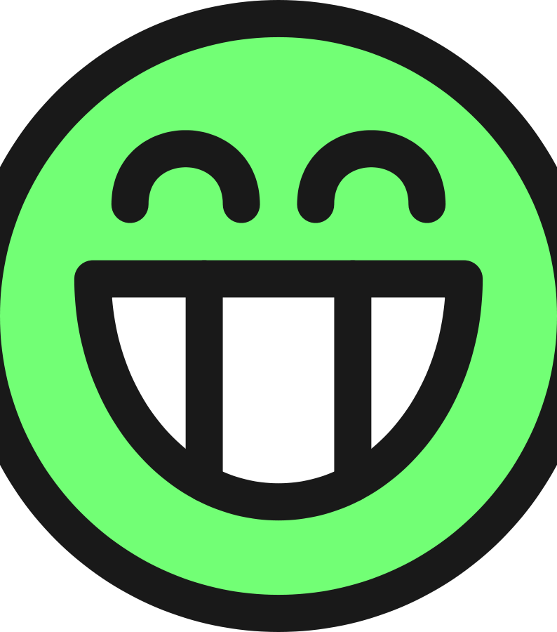 How To Set Use Flat Grin Smiley Svg Vector (794x900), Png Download