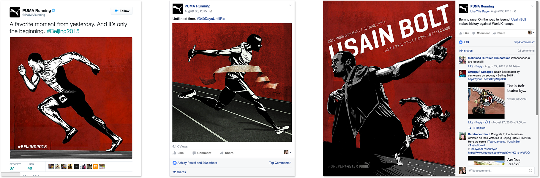 We Captured Usain Bolt's Gold-medal Moments In 2 Limited - Drawing (1920x703), Png Download