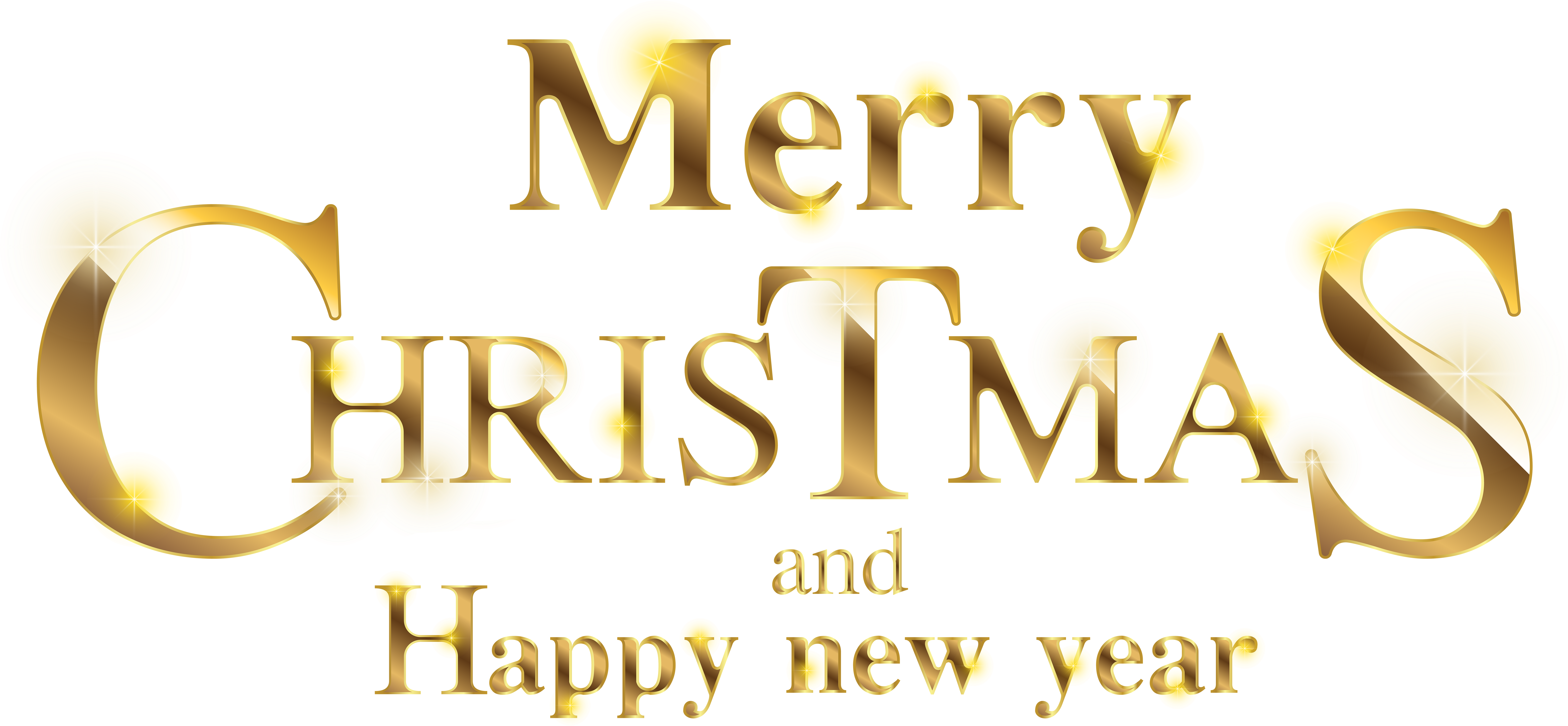 Merry Christmas And Happy New Year Transparent (8000x3761), Png Download