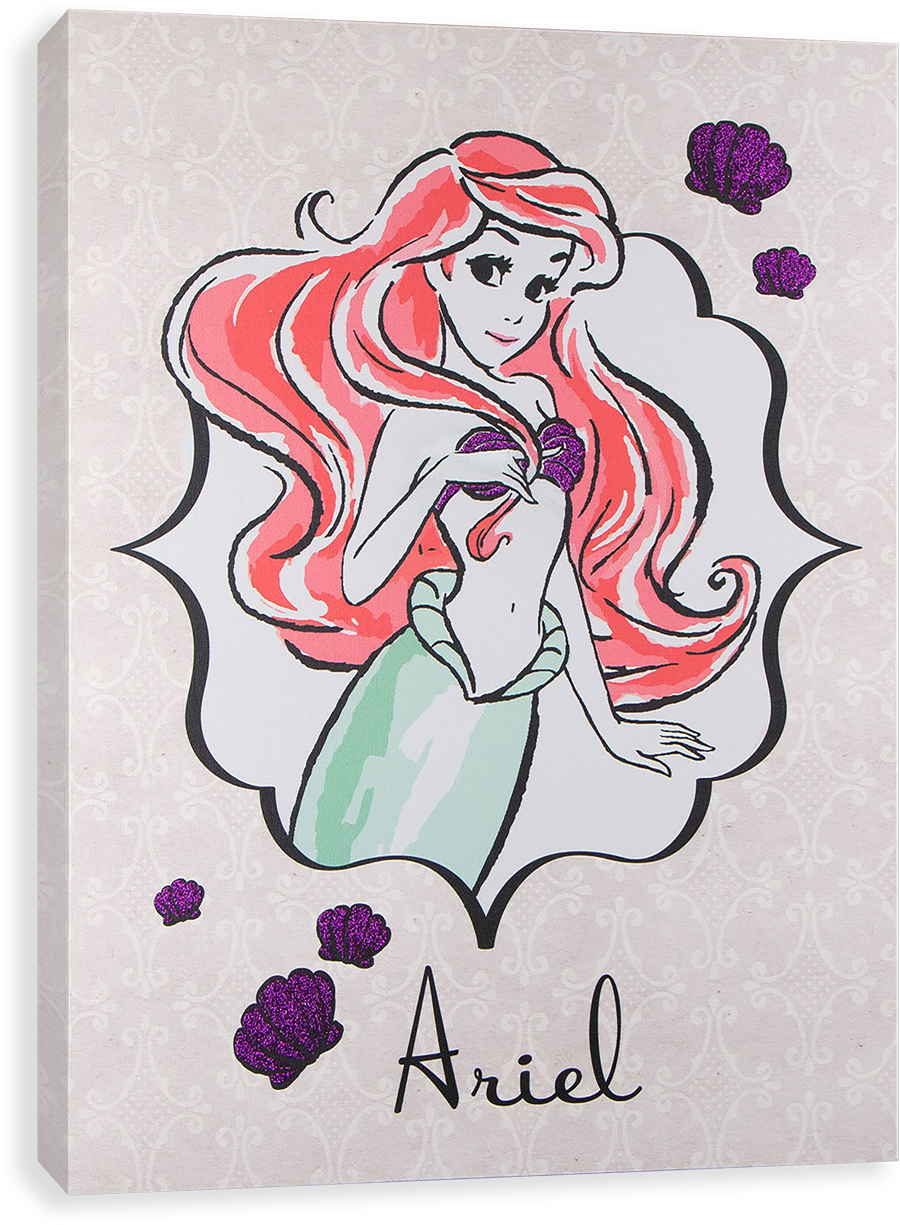 Fashionista Glitter Vintage - Sexy Look Disney Princess Black Mask - Ariel ( 1 Pc) (500x500), Png Download