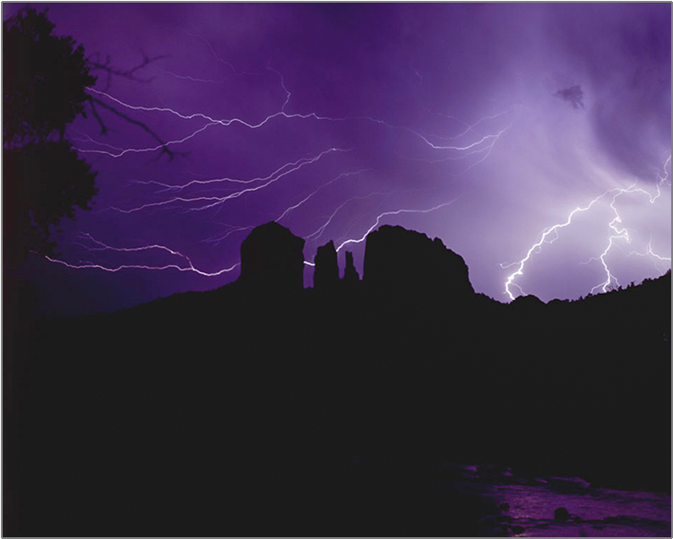 Lightning Over Cathedral Rock - Cathedral Rock (750x750), Png Download