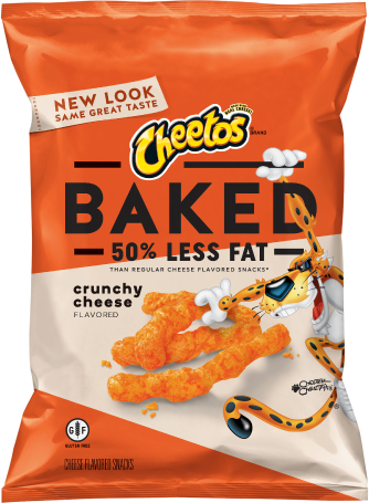 Cheetos Baked Crunchy Cheese Flavored Snacks (334x455), Png Download