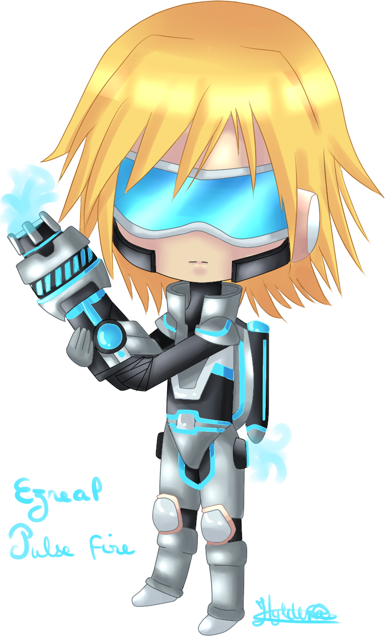 Chibi Ezreal Pulse Fire - League Of Legends Chibi Ezreal (767x1272), Png Download