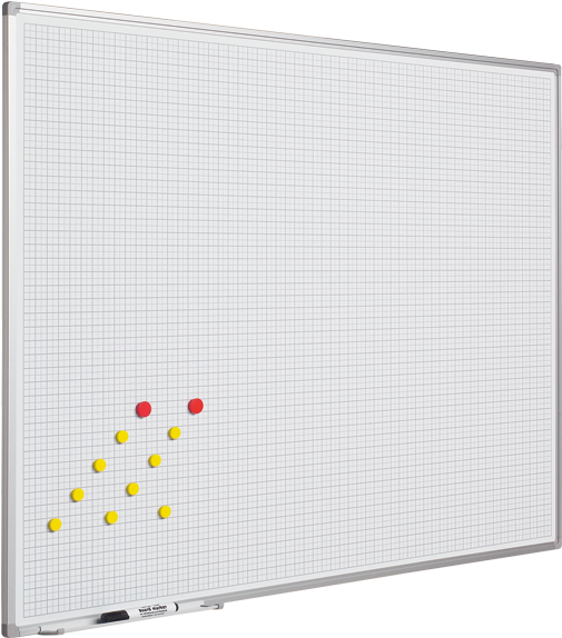 Magnetic Whiteboard Pre Printed Grid Lines - Paper (600x600), Png Download