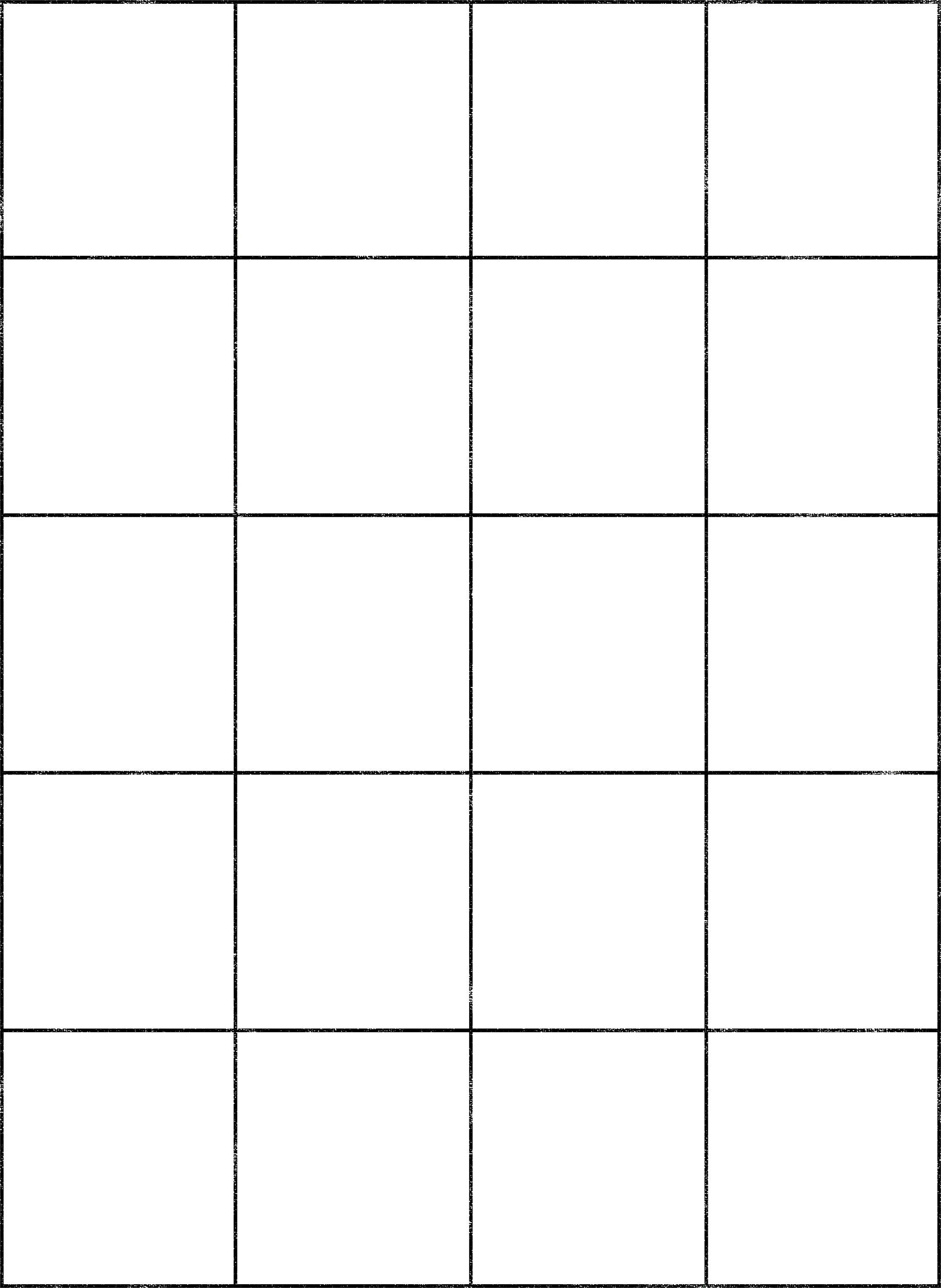 Drawing Grids Template - 4 X 4 Matrix (2244x3071), Png Download