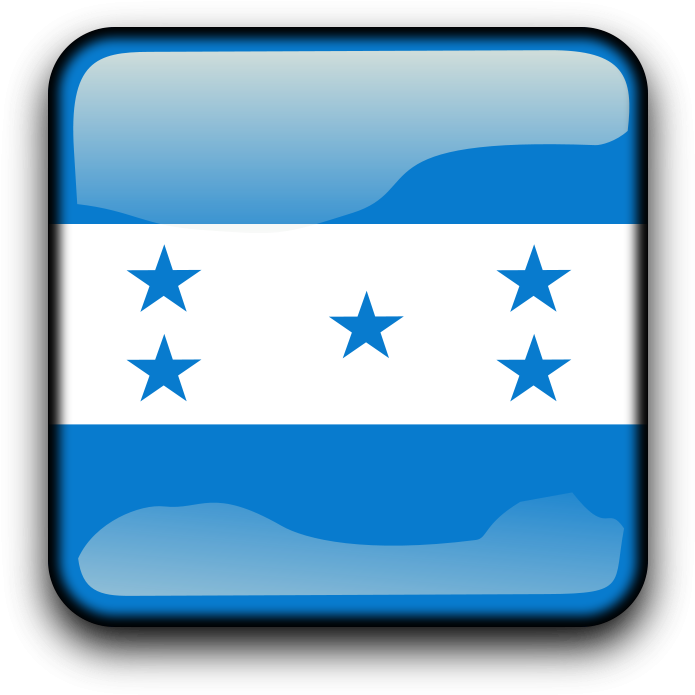 Glossy Rectangle Shape Flag Of Honduras - Honduras Flag Clipart (900x900), Png Download