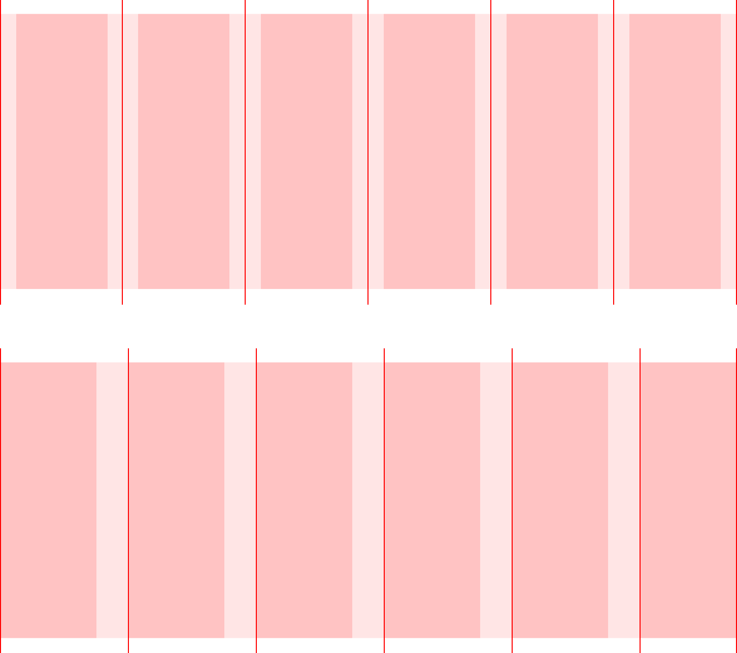 Comparison Of A Grid With 'gutter On Outside' On And - Colorfulness (1452x1286), Png Download