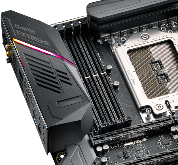 Instead Of Just Adding More Leds, We've Developed A - Asus Rog Zenith Extreme - Motherboard - Extended Atx (696x579), Png Download