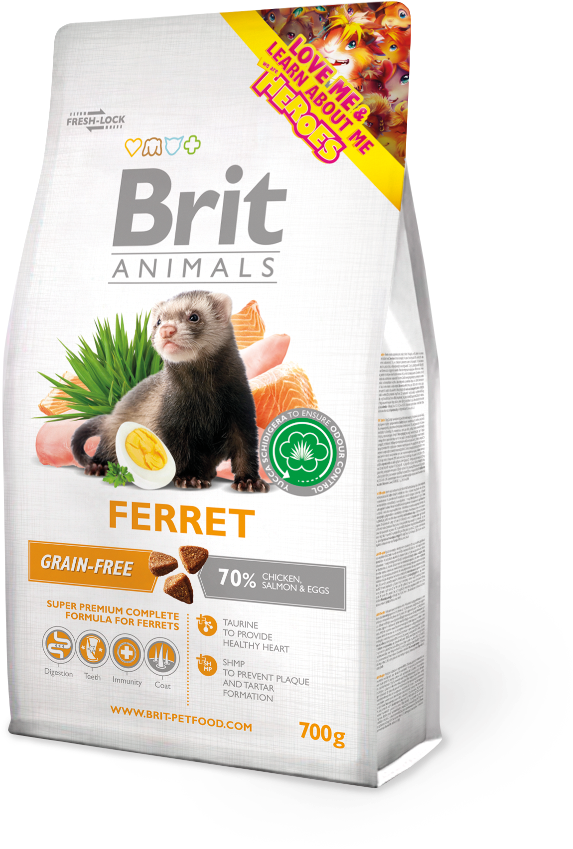 Brit Animals Ferret - Brit Animals Chinchilla (1595x2126), Png Download