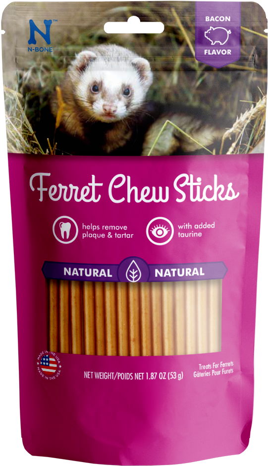 N-bone® Ferret Chew Treats In Bacon (1000x1000), Png Download