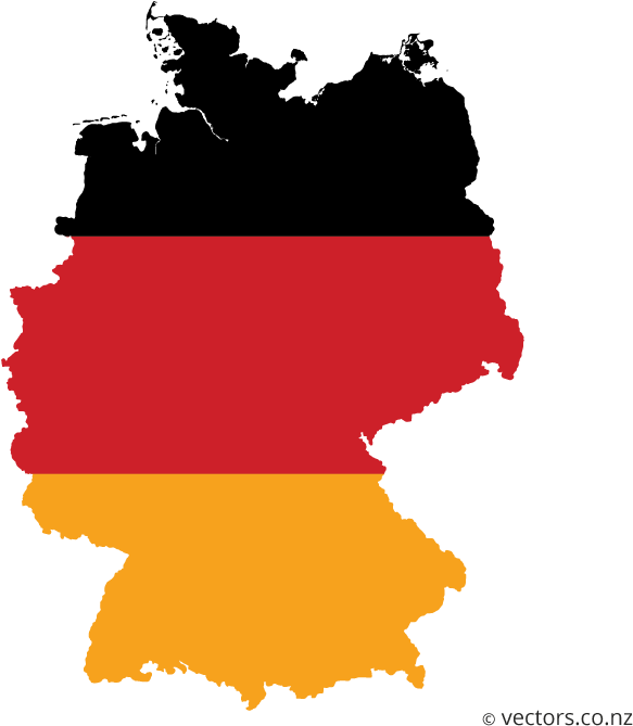 Flag Vector Map Of Germany - Germany Vector Map Png (700x700), Png Download