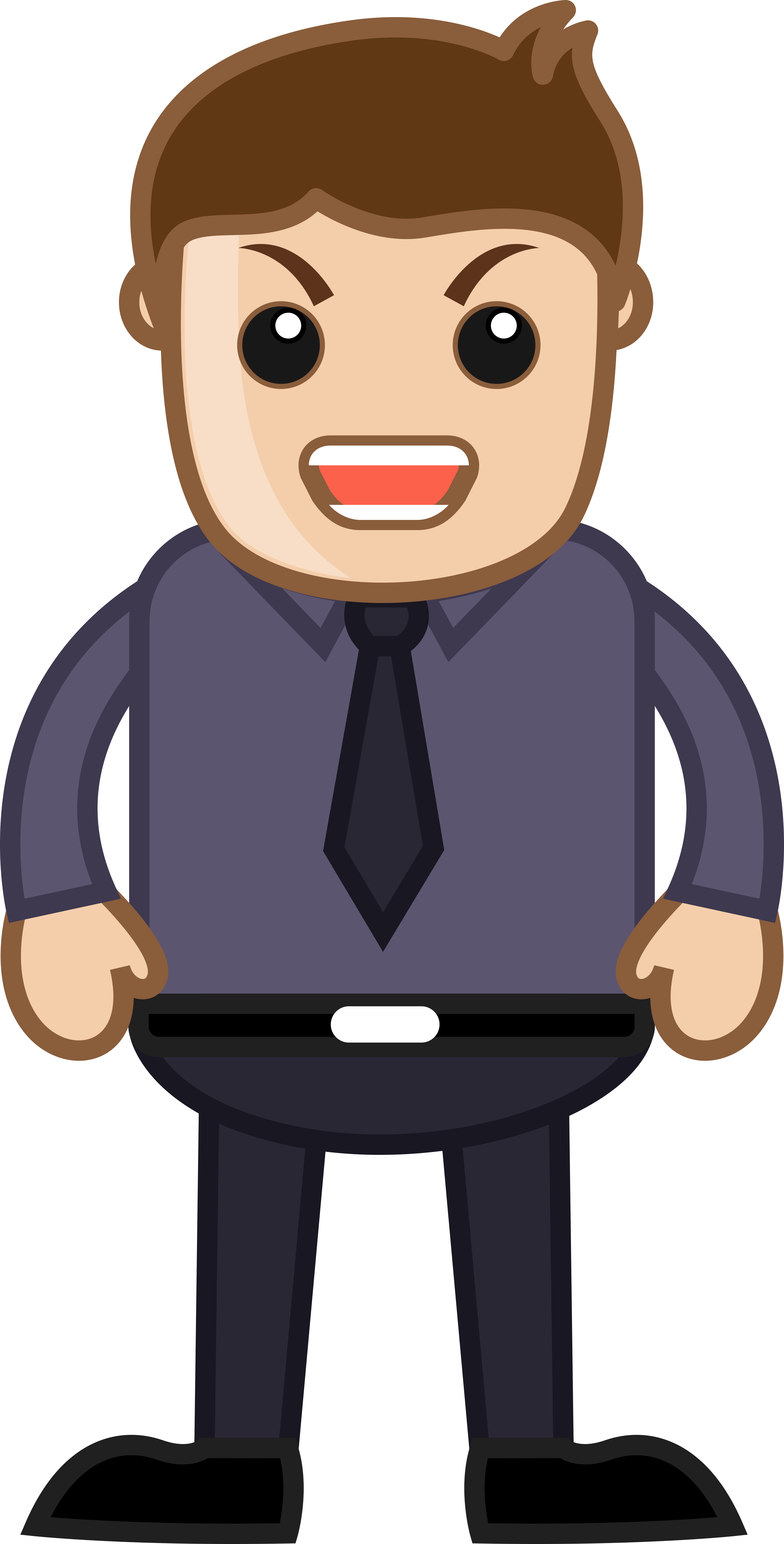 Download Person Transparent Office - Angry Man Cartoon Png PNG Image with  No Background 