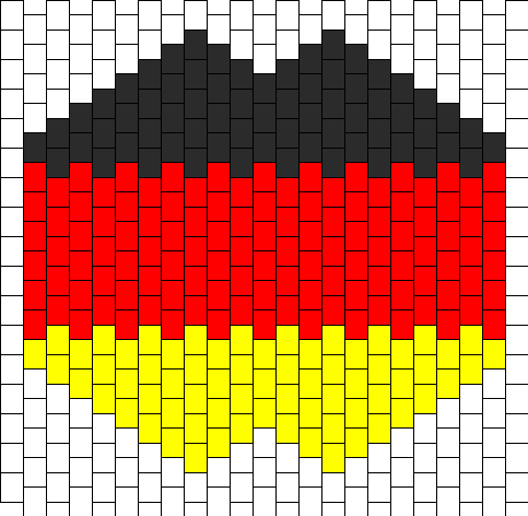 German Flag Mask Bead Pattern - Surgical Kandi Mask Pattern (483x472), Png Download
