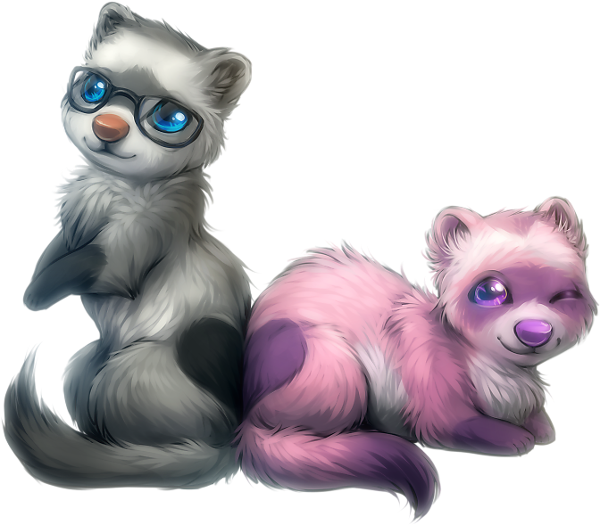 Drawn Ferret Kawaii - Anime Ferret Drawings (714x627), Png Download