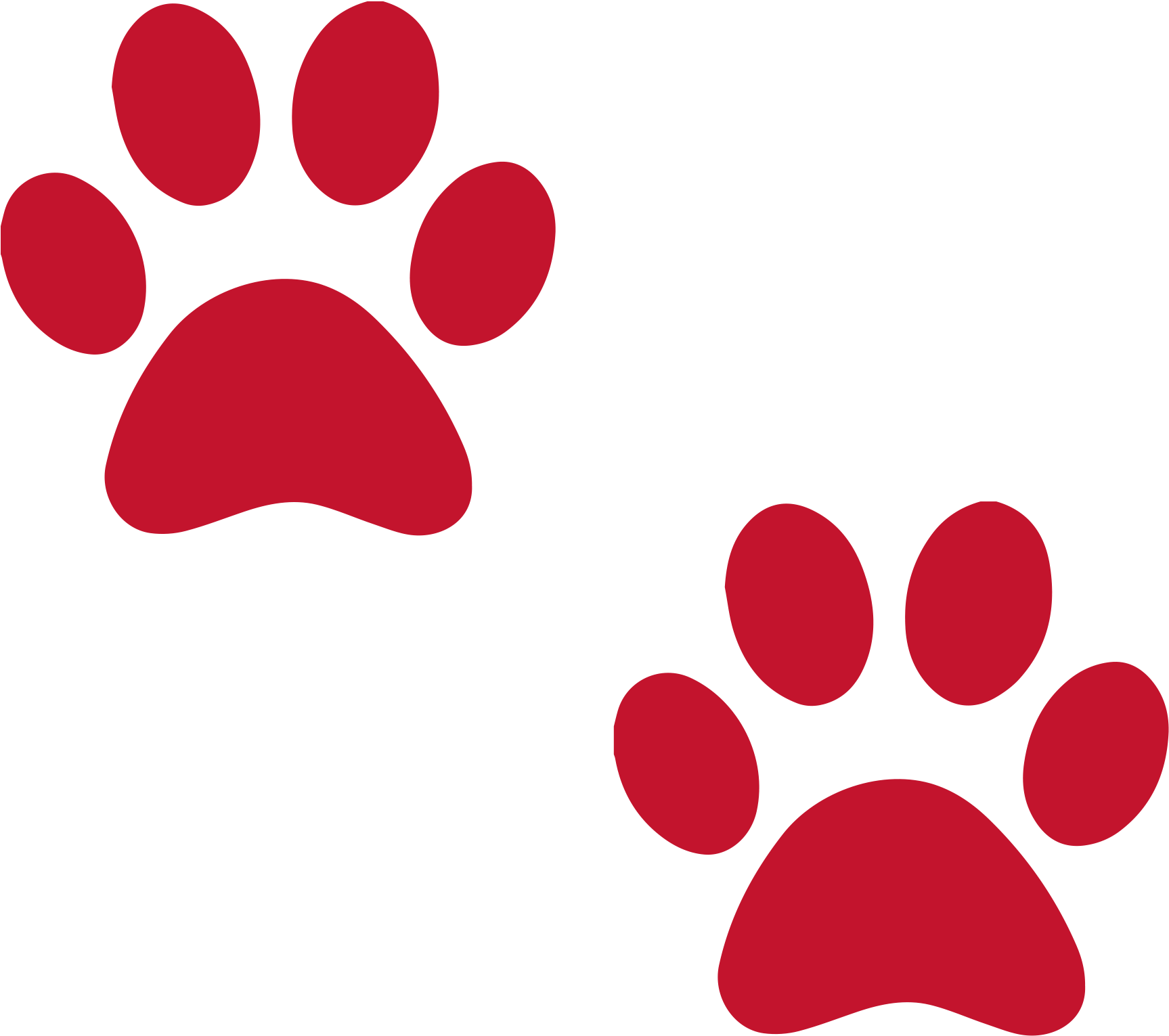 All Trails Are Open To Four-legged Friends On Leash - Cartoon Dog Paw Print (1726x1538), Png Download