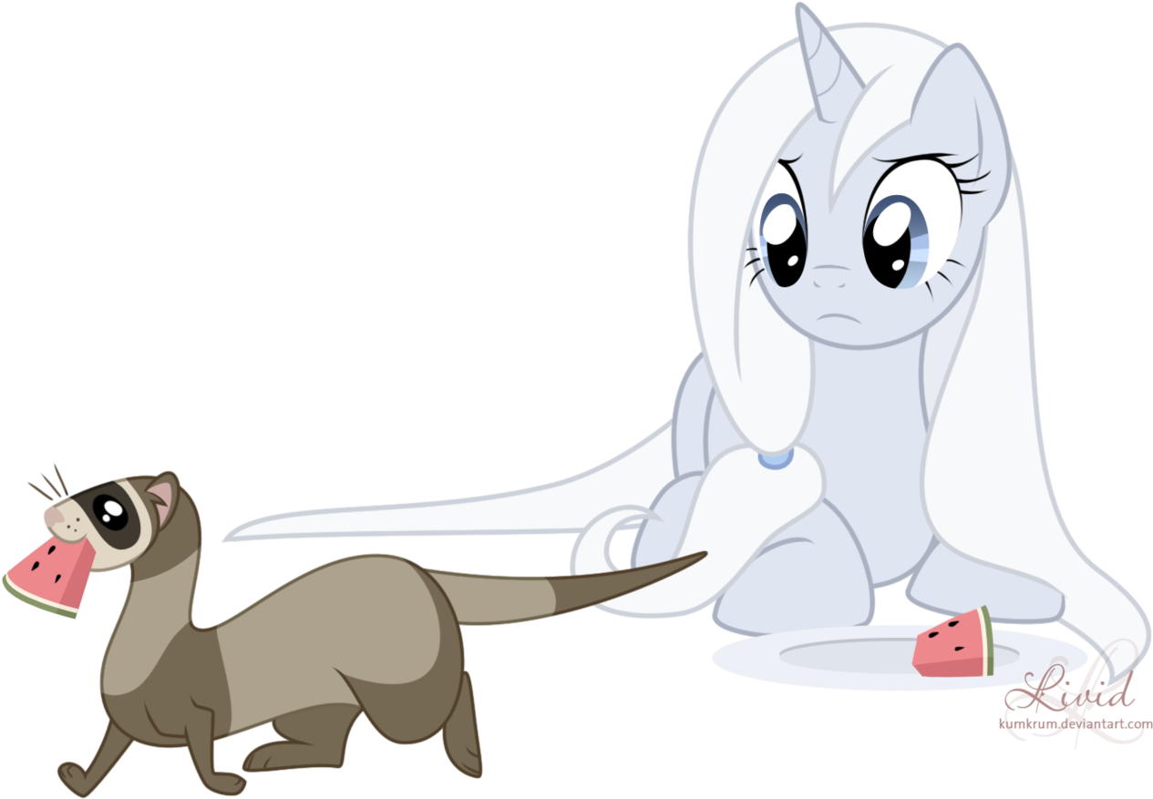 Kumkrum, Ferret, Mouth Hold, Oc, Oc Only, Oc - My Little Pony Ferret (1280x893), Png Download