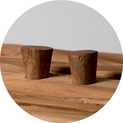 Table Top Smoker Through Hole For Probe Meat Thermometer - Plywood (400x400), Png Download