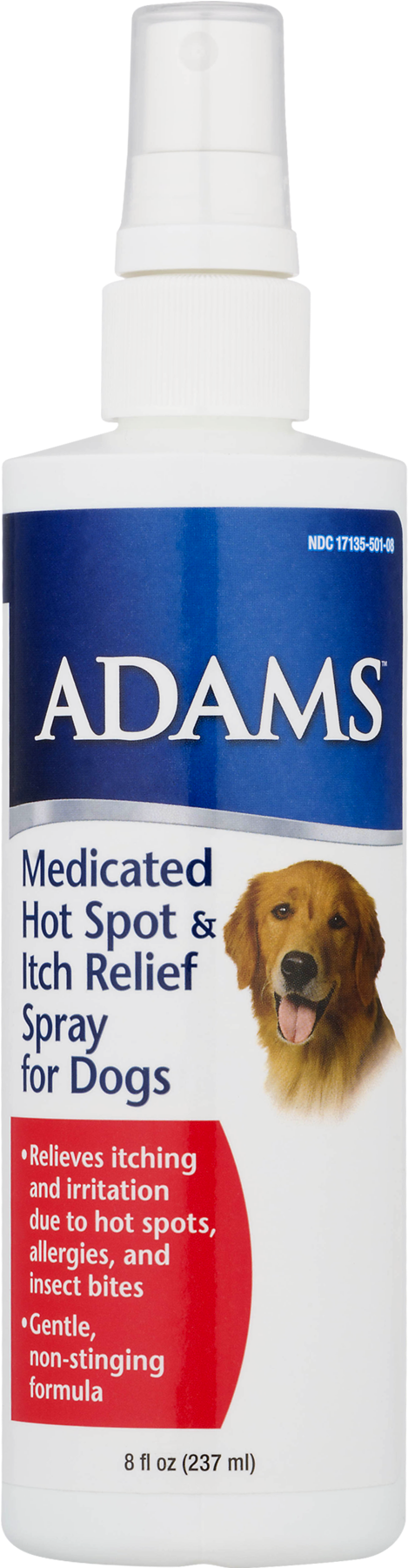 Adams Medicated Hot Spot And Itch Relief Spray For - Adams Flea And Tick Cleansing Shampoo, 12-ounce (1800x1800), Png Download