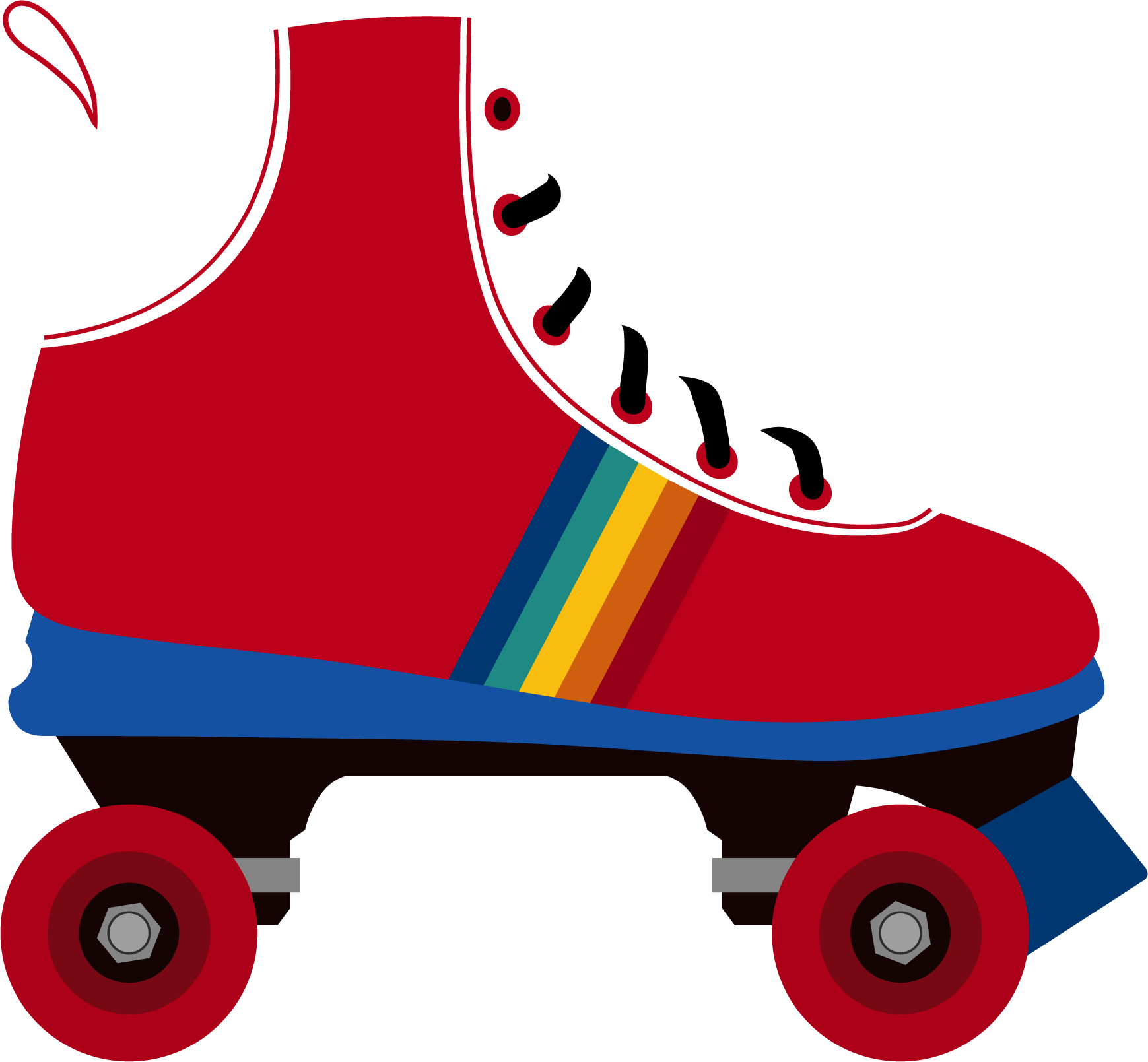 Roller Disco Png Image With Transparent Background - Roller Skate Clipart Png (1739x1609), Png Download