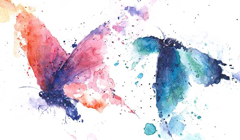 Abstract Butterfly Art (475x279), Png Download