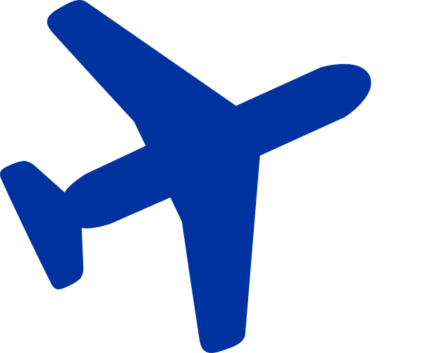 Blue Plane Clip Art At Clker Com Vector Online Royalty - Airplane Clipart Blue (600x502), Png Download
