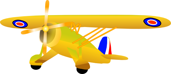 Airplane Clipart Yellow Airplane - Propel Clipart (600x260), Png Download