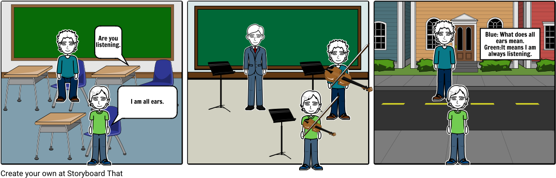 I Am All Ears - Cartoon (1164x385), Png Download