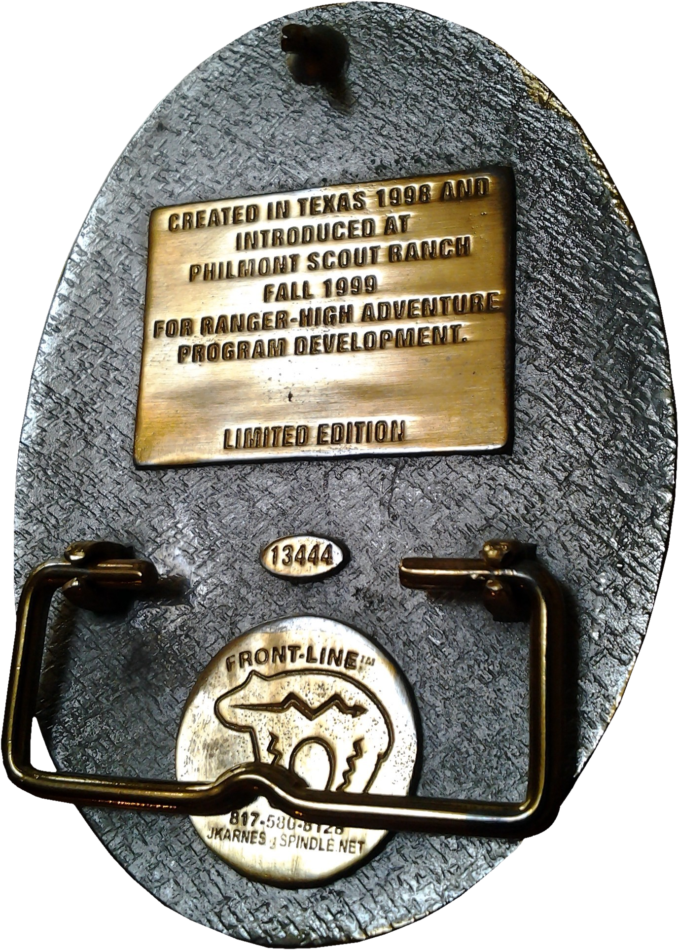 Powder Horn , Belt Buckle, Back - Powder Horn Belt Buckle (1377x1927), Png Download