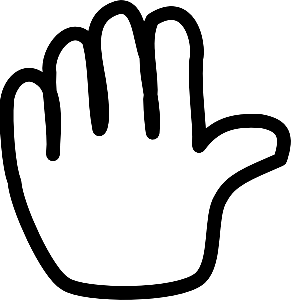 Clip Art At Clker Com Vector Online - Hand Waving Goodbye Clipart (582x599), Png Download